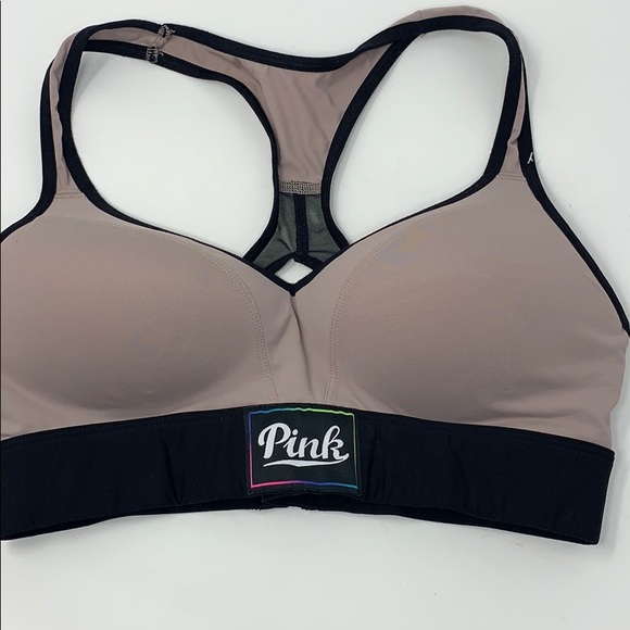 New Victoria/'s Secret PINK Marbled Grey Ultimate Push Up Racerback Sports Bra M